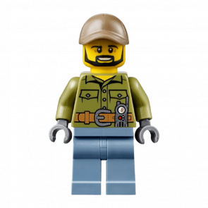 Фигурка Lego City Volcano Explorers 973pb2454 Male Shirt with Belt and Radio cty0695 Б/У Хороший
