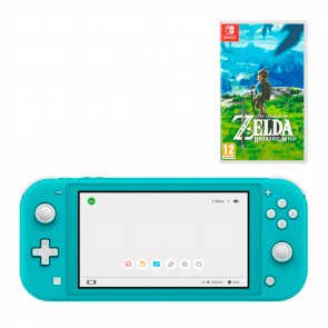 Набір Консоль Nintendo Switch Lite 32GB Turquoise Новий  + Гра The Legend of Zelda Breath of The Wild Російська Озвучка - Retromagaz