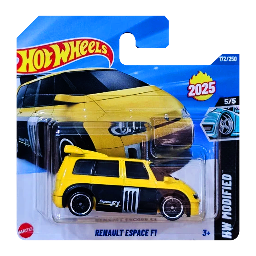 Машинка Базова Hot Wheels Renault Espace F1 Modified 1:64 HYW32 Yellow - Retromagaz