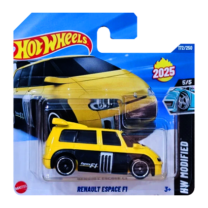 Машинка Базова Hot Wheels Renault Espace F1 Modified 1:64 HYW32 Yellow - Retromagaz