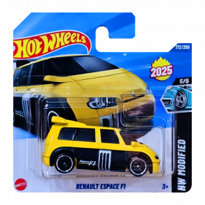 Машинка Базова Hot Wheels Renault Espace F1 Modified 1:64 HYW32 Yellow Машинка Базова Hot Wheels Renault Espace F1 Modified 1:64 HYW32 Yellow - Retromagaz