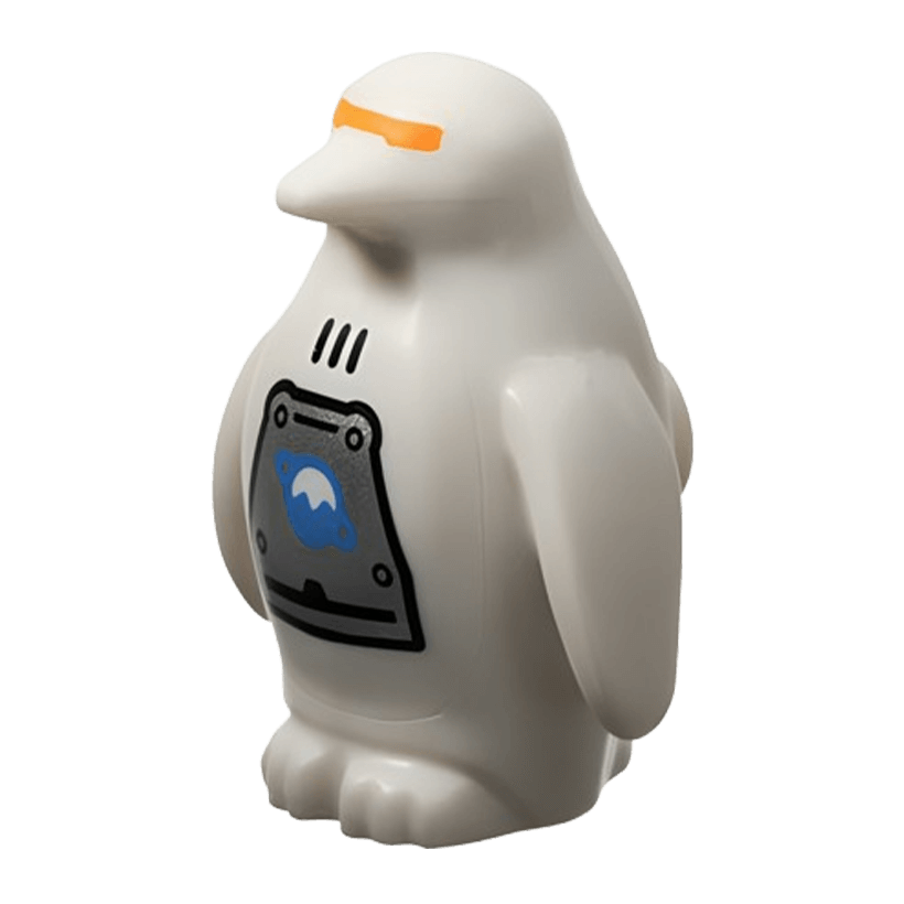 Фигурка Lego Земля Penguin with Flippers and Stud on Back with Orange Visor Animals 26076pb03 6478634 White Б/У - Retromagaz