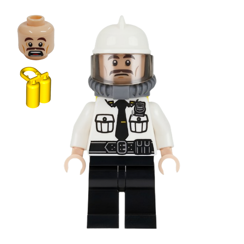 Фігурка Lego DC Security Guard Fire Helmet Super Heroes sh0320 Б/У - Retromagaz