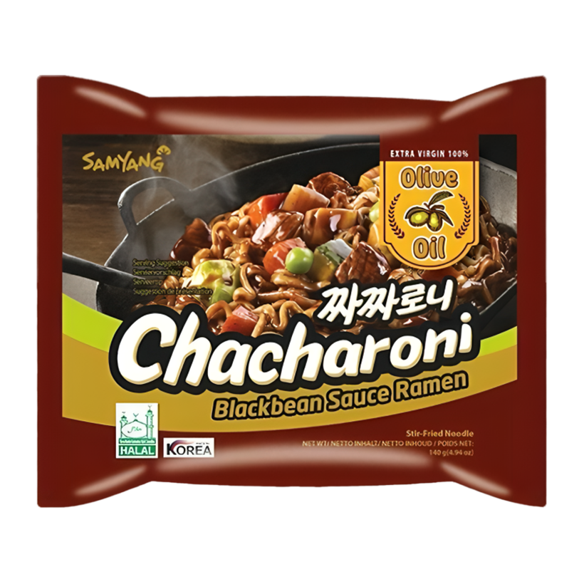 Лапша Samyang Chaharoni с Соусом из Черных Бобов Средне Острая 140g - Retromagaz