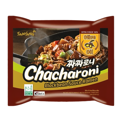 Лапша Samyang Chaharoni с Соусом из Черных Бобов Средне Острая 140g - Retromagaz