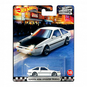 Машинка Premium Hot Wheels Toyota AE86 Sprinter Trueno Boulevard 1:64 GJR77 White - Retromagaz