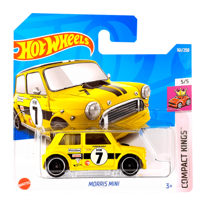Машинка Базова Hot Wheels Morris Mini Treasure Hunts Compact Kings 1:64 HCY07 Yellow - Retromagaz