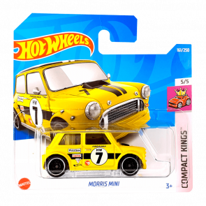 Машинка Базова Hot Wheels Morris Mini Treasure Hunts Compact Kings 1:64 HCY07 Yellow - Retromagaz