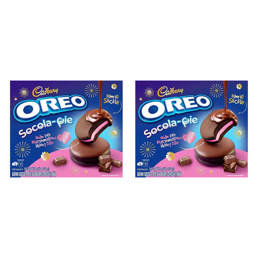 Набір Тістечка 2шт Oreo Чокопай Socola Pie Strawberry (12 Тістечок) 170g - Retromagaz