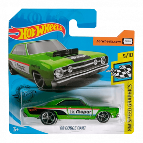 Машинка Базова Hot Wheels '68 Dodge Dart Mopar Speed Graphics 1:64 GHC87 Green