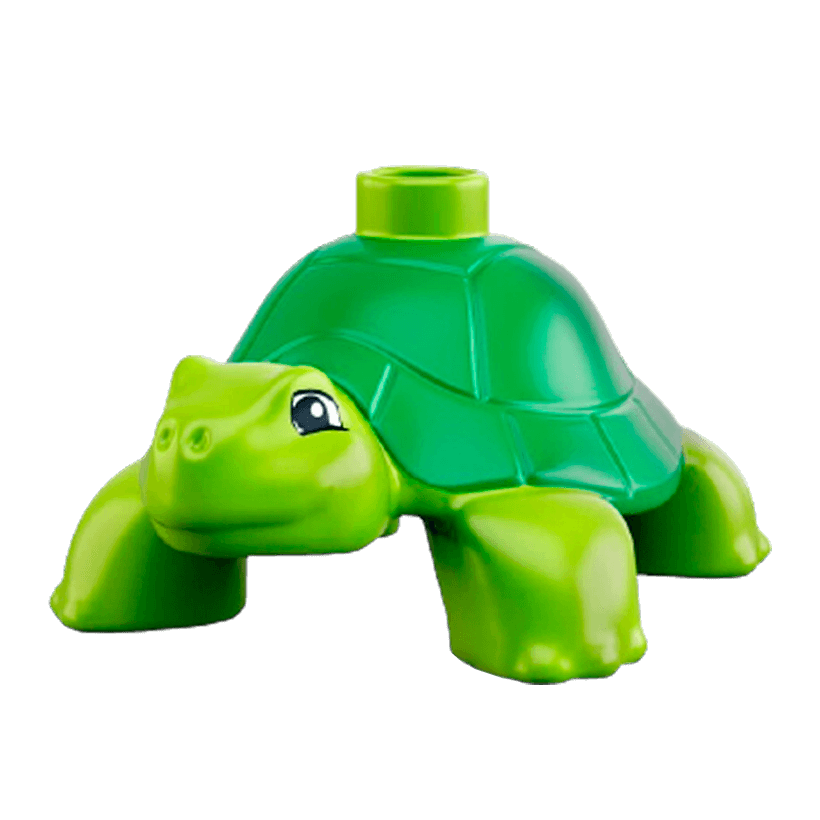 Фигурка Lego Animals Turtle with Green Back Pattern Duplo 98197pb01 1 4647977 6018390 6172886 Б/У - Retromagaz