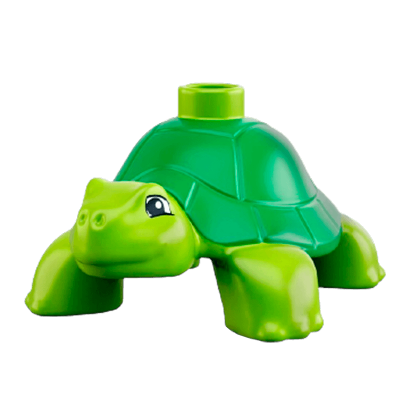 Фігурка Lego Animals Turtle with Green Back Pattern Duplo 98197pb01 1 4647977 6018390 6172886 Б/У - Retromagaz