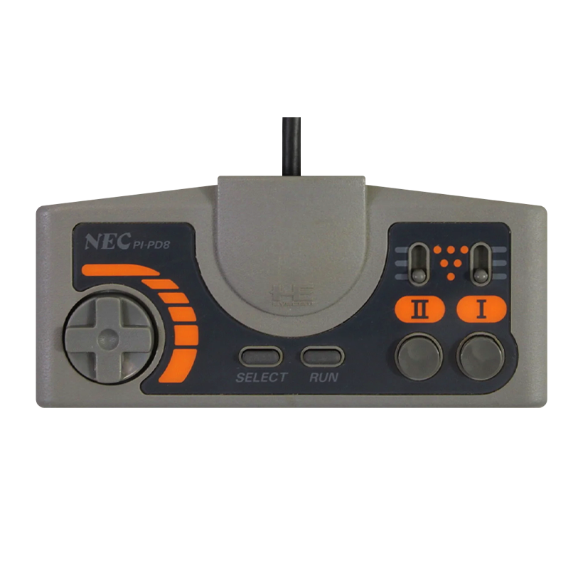 Геймпад Проводной NEC PC Engine PI-PD8 Turbo Pad Orange Grey 1.2m Б/У - Retromagaz