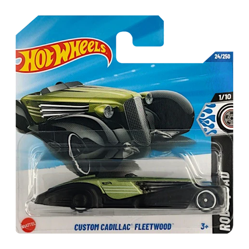 Машинка Базовая Hot Wheels Custom Cadillac Fleetwood Rod Squad 1:64 HYW77 Green - Retromagaz