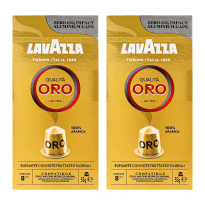 Набір Кава в Капсулах 2шт Lavazza Qualita Oro Nespresso 10 Капсул 55g - Retromagaz