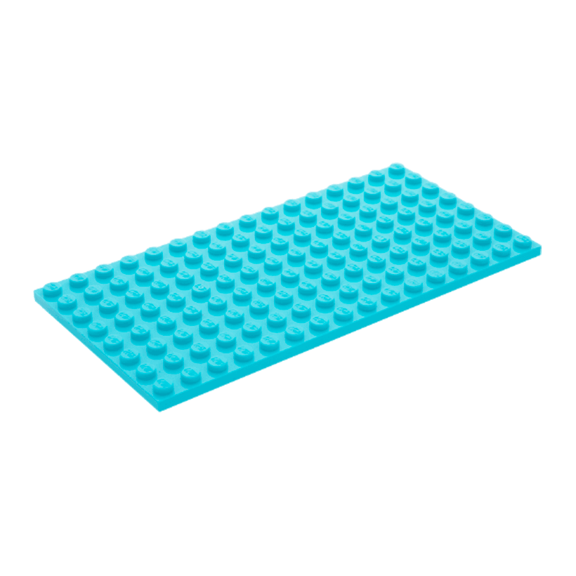 Пластина 2шт Lego Звичайна 8 x 16 92438 6022010 Medium Azure Б/У - Retromagaz