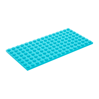 Пластина Lego Обычная 8 x 16 92438 6022010 Medium Azure 2шт Б/У - Retromagaz