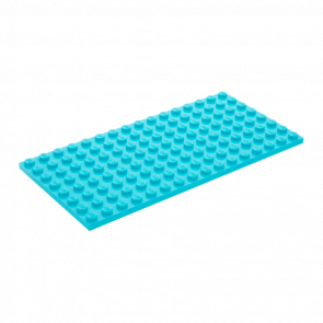 Пластина Lego Обычная 8 x 16 92438 6022010 Medium Azure 2шт Б/У