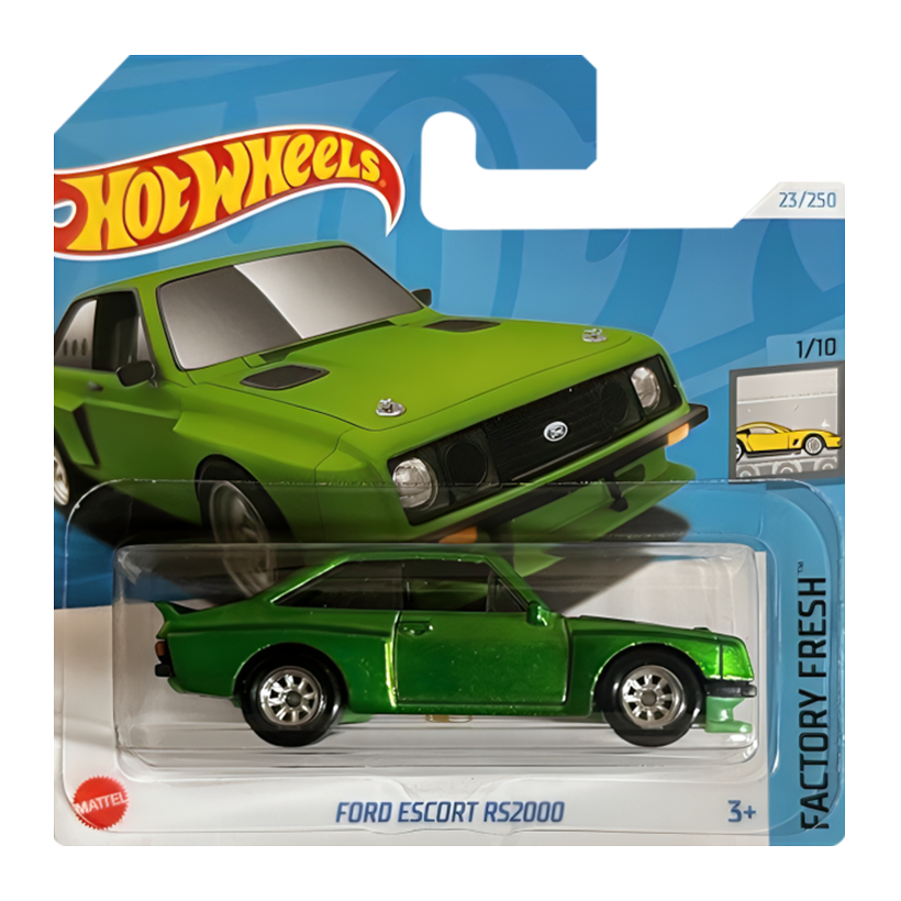 Машинка Базовая Hot Wheels Ford Escort RS2000 Super Treasure Hunt STH Factory Fresh 1:64 HTF30 Green - Retromagaz
