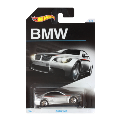 Тематична Машинка Hot Wheels BMW M3 BMW 1:64 DJM87 Silver - Retromagaz