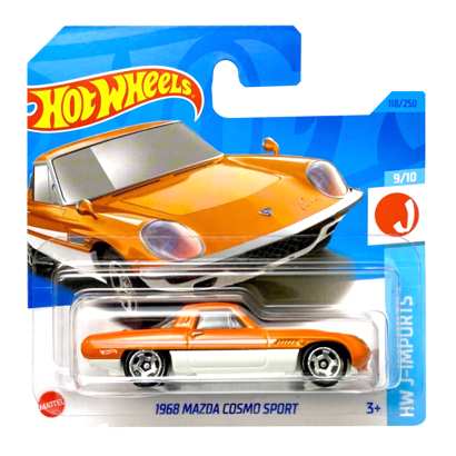 Машинка Базовая Hot Wheels 1968 Mazda Cosmo Sport J-Imports 1:64 HKJ14 Orange - Retromagaz