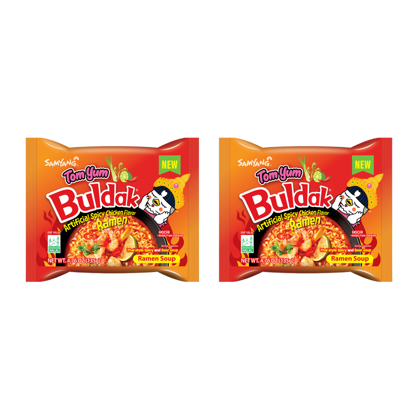 Набор Лапша 2шт Samyang Buldak Tom Yum (Том Ям) Острая 145g - Retromagaz
