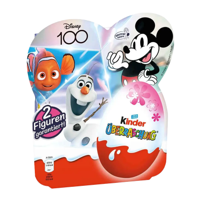 Шоколадное Яйцо Kinder Surprise Disney 100 Years of Wonder 80g 4шт - Retromagaz