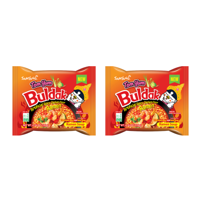Набор Лапша 2шт Samyang Buldak Tom Yum (Том Ям) Острая 145g - Retromagaz