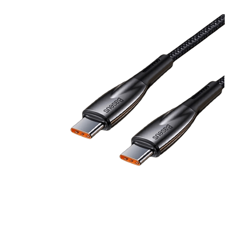 Кабель Baseus Glimmer Series Power Delivery 100W USB Type-C - USB Type-C Black 1m - Retromagaz