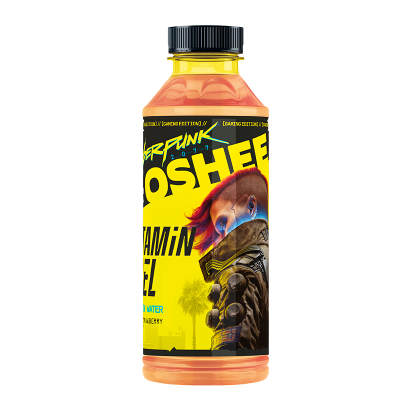 Напій Oshee Cyberpunk Vitamin Fuel Peach & Strawberry 555ml - Retromagaz