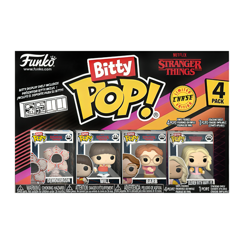 Пак Фігурок FUNKO POP! Bitty Pop! Stranger Things Демогоргон Eleven with Waffles Chase 23mm 83661 - Retromagaz