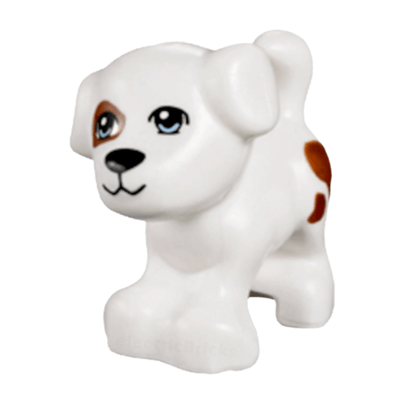 Фігурка Lego Animals Земля Dog Friends Puppy Bright Light Blue Eyes Black Mouth Brown Patch 93088pb01 1 4622071 6017039 White Б/У Нормальний - Retromagaz