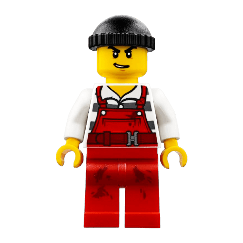Фигурка Lego Police 973pb2601 Bandit Male with Red Overalls City cty0709 Б/У - Retromagaz