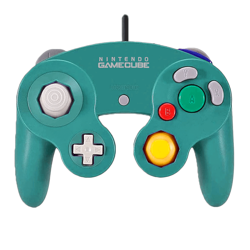 Геймпад Дротовий Nintendo GameCube DOL-003 Emerald Blue 2m Б/У - Retromagaz