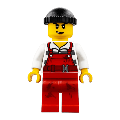 Фігурка Lego 973pb2601 Bandit Male with Red Overalls City Police cty0709 Б/У - Retromagaz