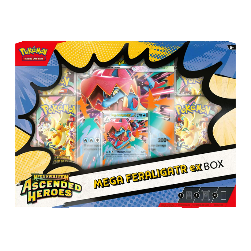 Картки Колекційна Гра Pokemon Mega Evolution - Ascended Heroes Mega Feraligatr EX Box - Retromagaz
