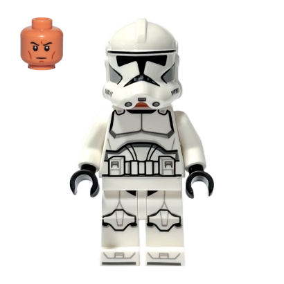 Фигурка Lego Республика Clone Trooper Phase 2 Nougat Head Star Wars sw1319 75372 Б/У - Retromagaz