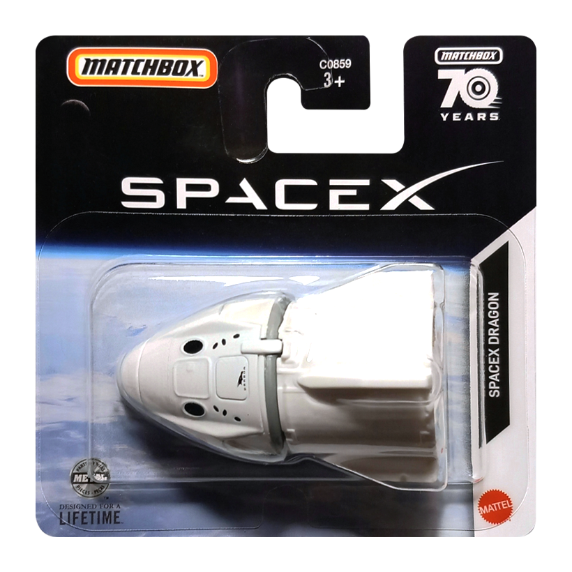 Машинка Велике Місто Matchbox SpaceX Dragon Space 1:64 HFT23 White - Retromagaz