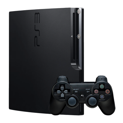Набір Консоль Sony PlayStation 3 Slim 500GB Black Б/У  + Геймпад Бездротовий RMC Новий - Retromagaz