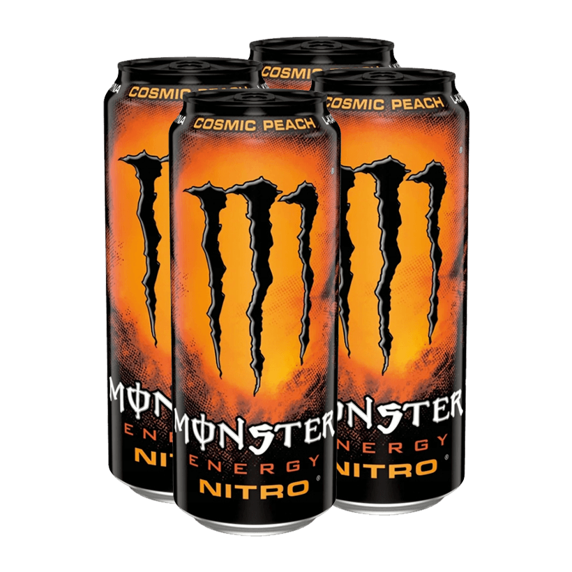 Набір Напій Енергетичний 4шт Monster Energy Nitro Cosmic Peach 500ml - Retromagaz