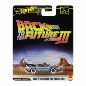 Машинка Premium Hot Wheels Back to the Future Time Machine - 1955 Pop Culture 1:64 JHW94 Grey - Retromagaz