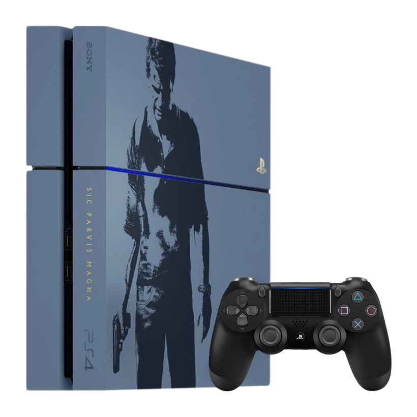 Консоль Sony PlayStation 4 CUH-12хх Uncharted 4 Limited Edition 1TB Blue Black Геймпад Б/У - Retromagaz