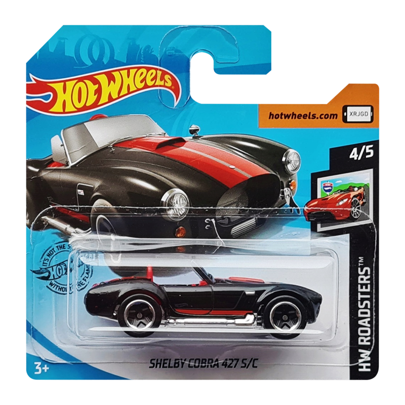 Машинка Базова Hot Wheels Shelby Cobra 427 S/C Roadsters 1:64 GHC75 Black - Retromagaz
