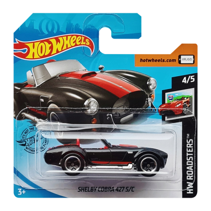Машинка Базова Hot Wheels Shelby Cobra 427 S/C Roadsters 1:64 GHC75 Black - Retromagaz
