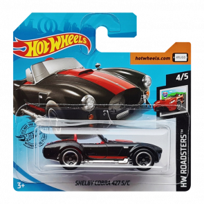 Машинка Базовая Hot Wheels Shelby Cobra 427 S/C Roadsters 1:64 GHC75 Black - Retromagaz