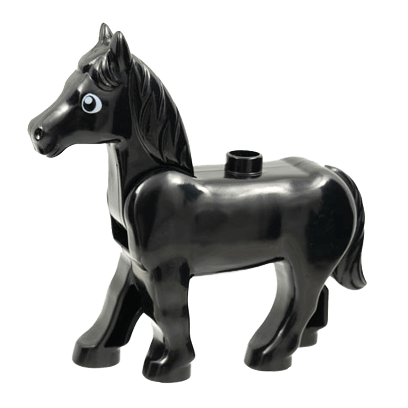 Фигурка Lego Animals Horse with Movable Head with White Eyes Duplo horse02c01pb06 Б/У - Retromagaz