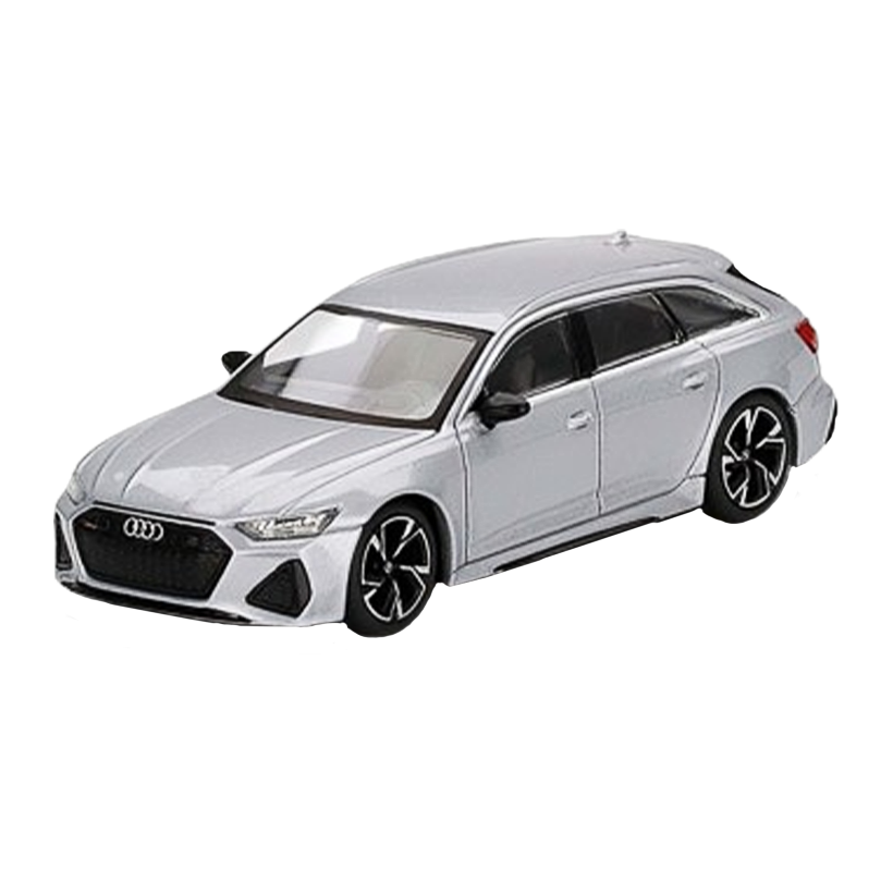 Машинка Premium MINI GT Audi RS 6 Avant Carbon Black Edition 1:64 Silver - Retromagaz