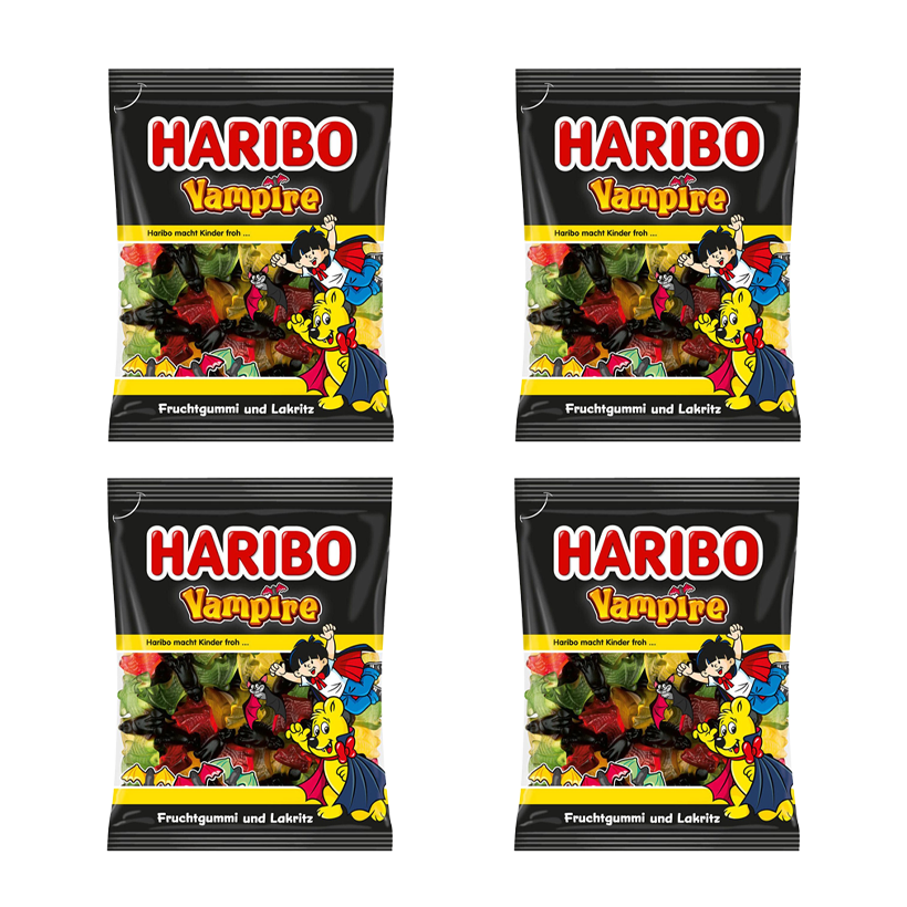 Набор Конфеты Жевательные 4шт Haribo Vampire 175g - Retromagaz