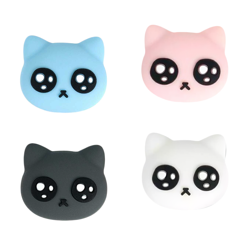Накладки на Стіки 4шт RMC Cat Nintendo Switch White Pink Grey Blue - Retromagaz