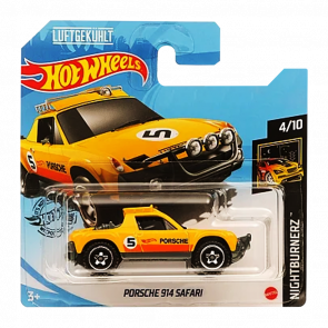 Машинка Базовая Hot Wheels Porsche 914 Safari Luftgekult Nightburnerz 1:64 GHB50 Yellow